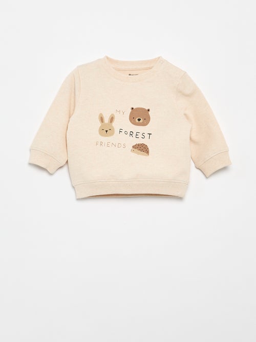 Printed Lightweight Fleece Sweatshirt - Kiabi