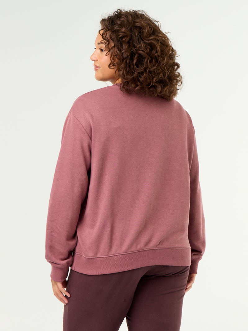 Printed Lightweight French Terry Sweatshirt Pink - Kiabi