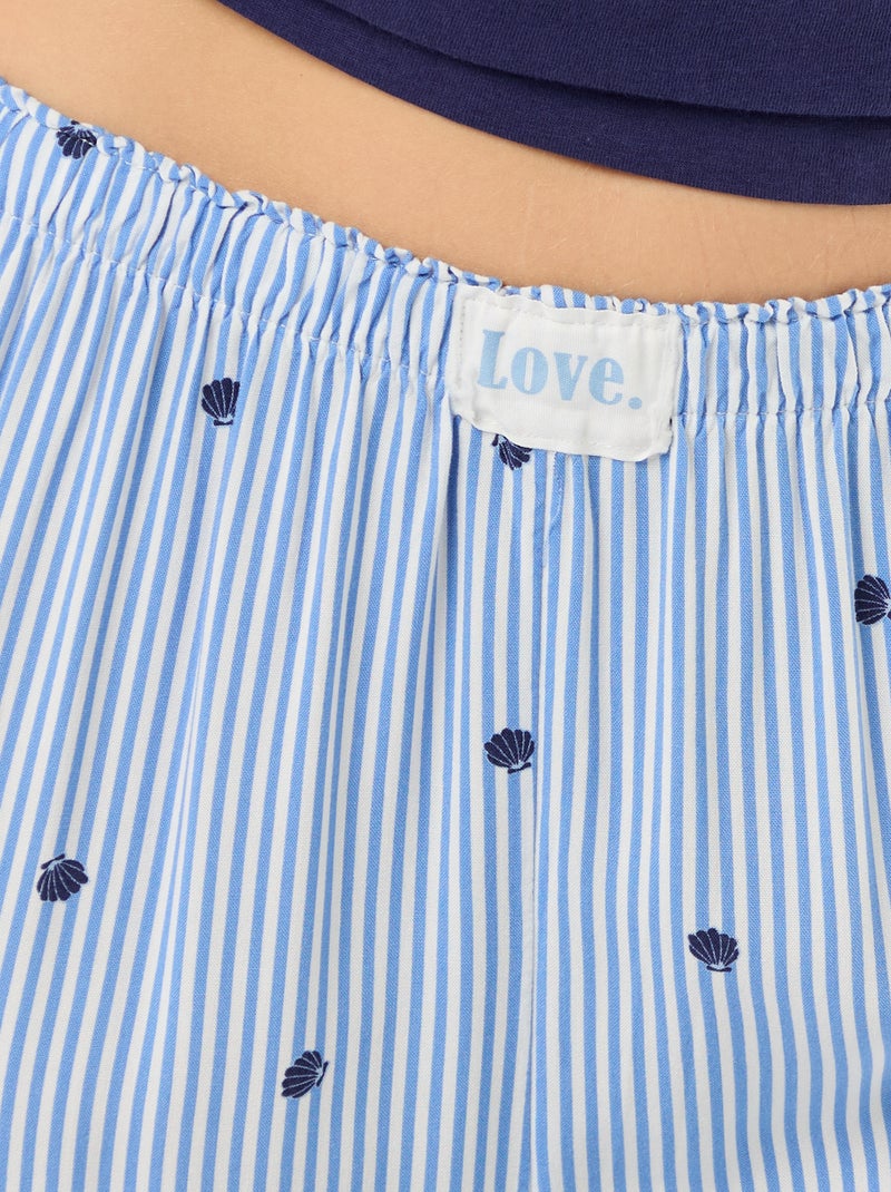 Printed long pyjama set - 2 pieces Blue - Kiabi