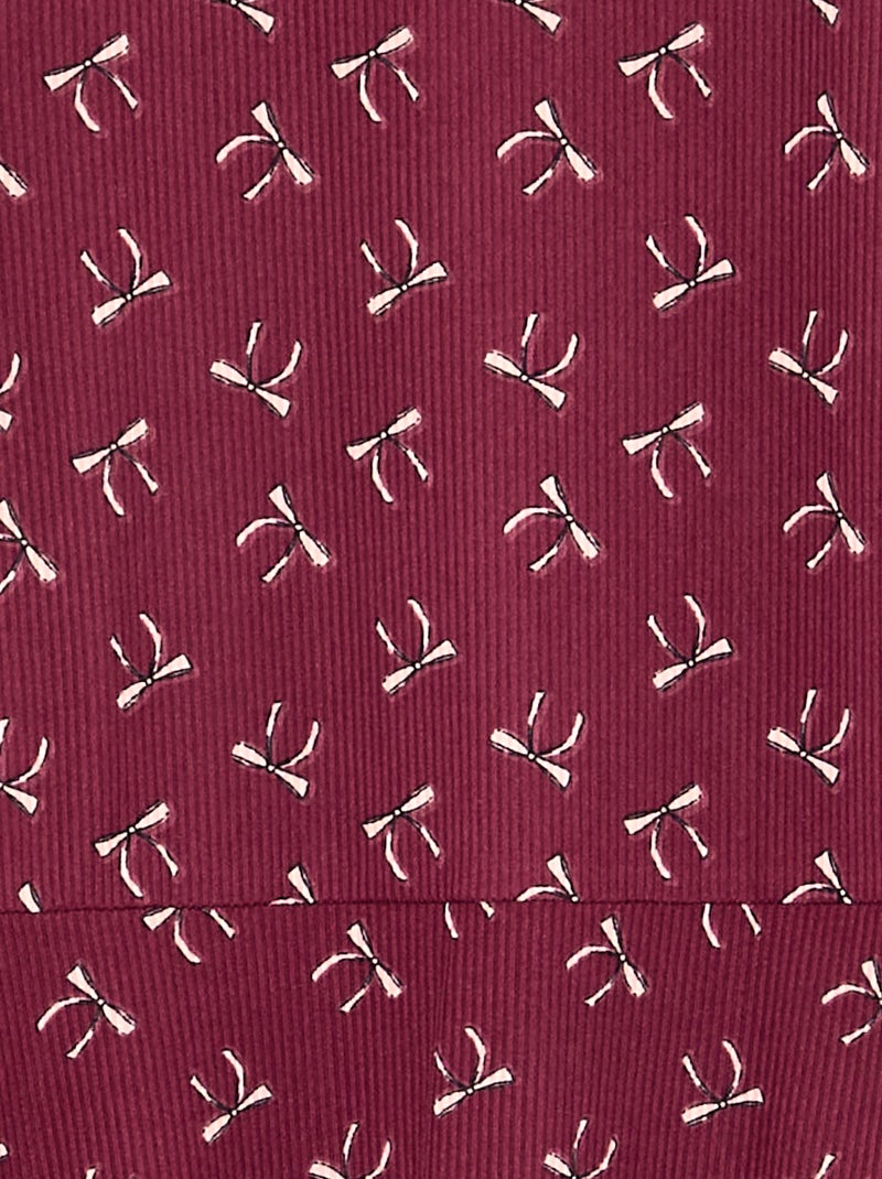 Printed long-sleeved dress Red - Kiabi