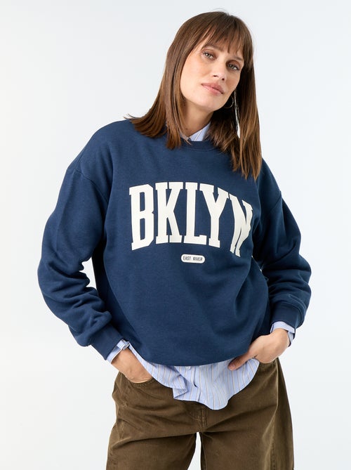 Printed long-sleeved sweatshirt - Kiabi