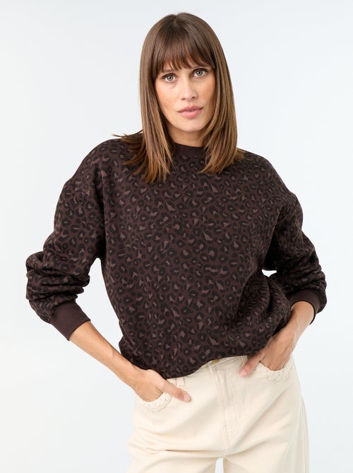 Printed long-sleeved sweatshirt - Kiabi