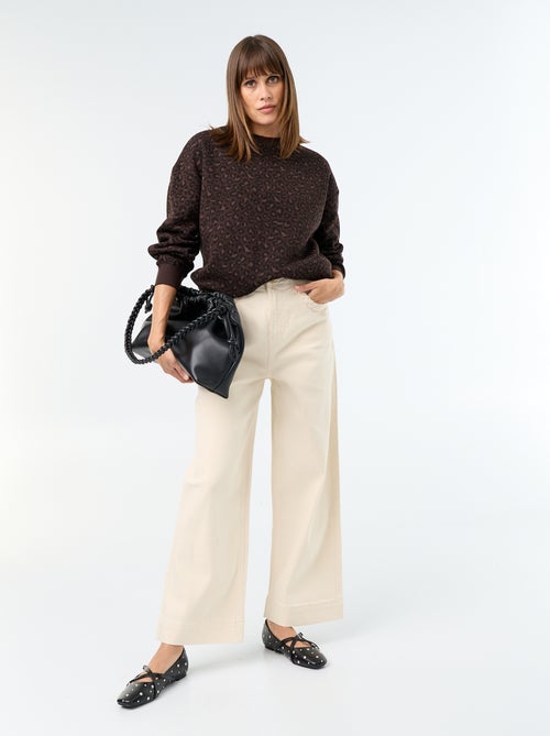 Printed long-sleeved sweatshirt - Kiabi