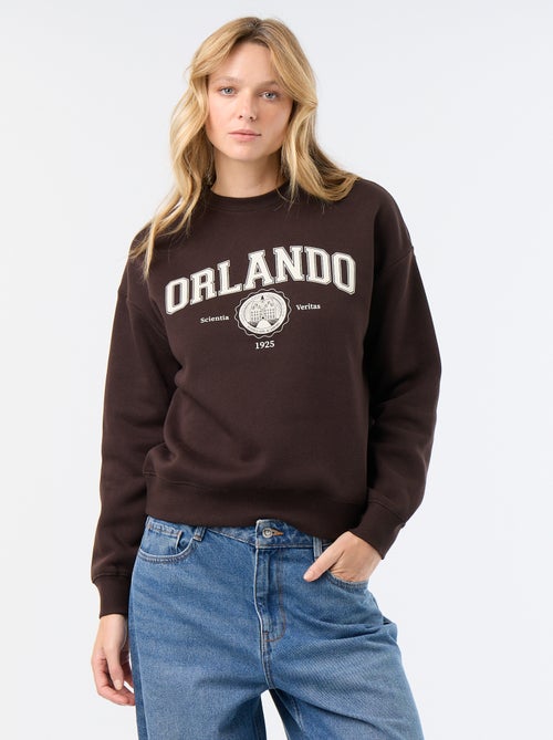 Printed long-sleeved sweatshirt - Kiabi