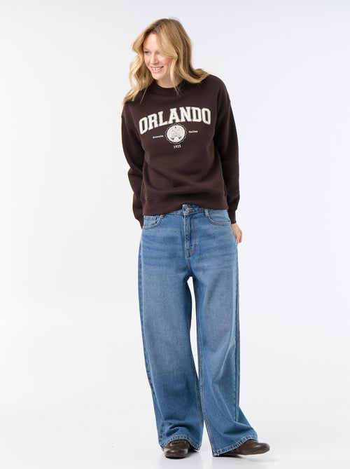 Printed long-sleeved sweatshirt - Kiabi