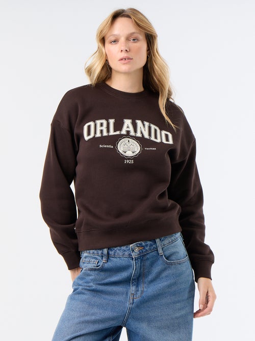 Printed long-sleeved sweatshirt - Kiabi