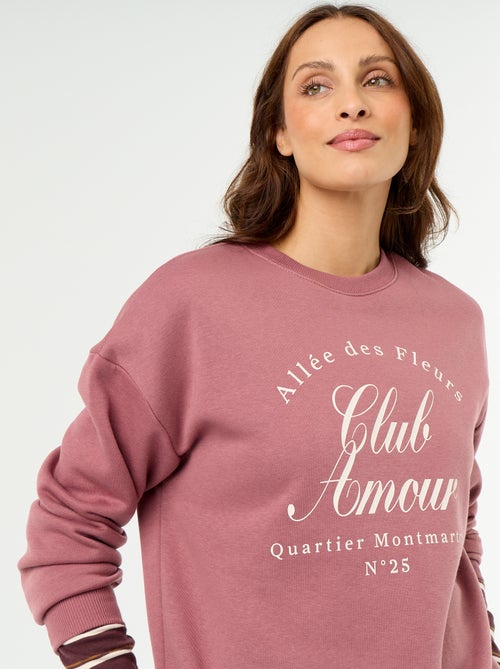 Printed long-sleeved sweatshirt - Kiabi
