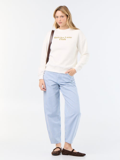 Printed long-sleeved sweatshirt - Kiabi