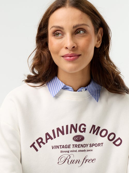 Printed long-sleeved sweatshirt - Kiabi