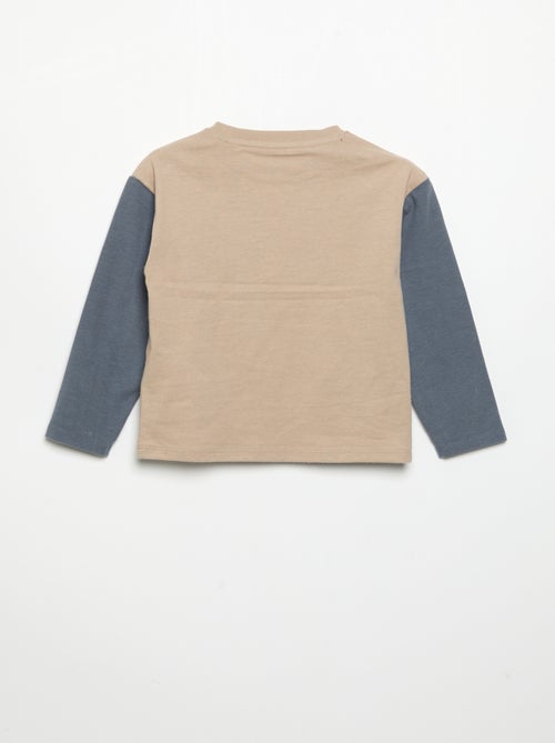 Printed long-sleeved T-shirt - Kiabi
