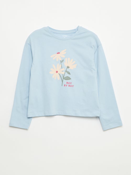 Printed long-sleeved T-shirt - Kiabi