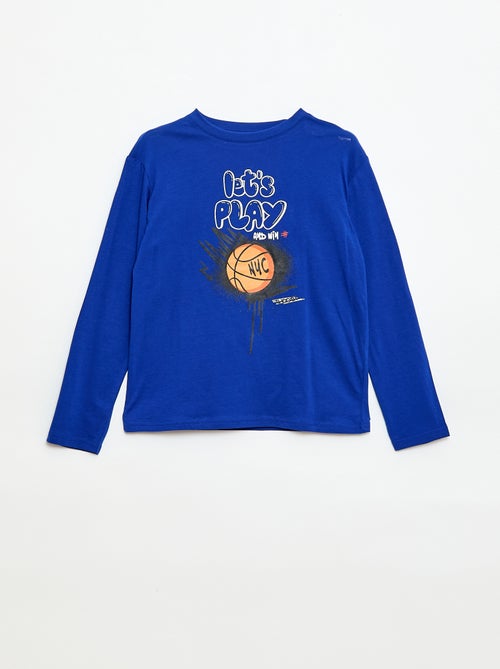 Printed long-sleeved T-shirt - Kiabi