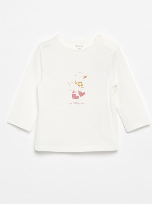 Printed Long-Sleeved T-shirt - Kiabi