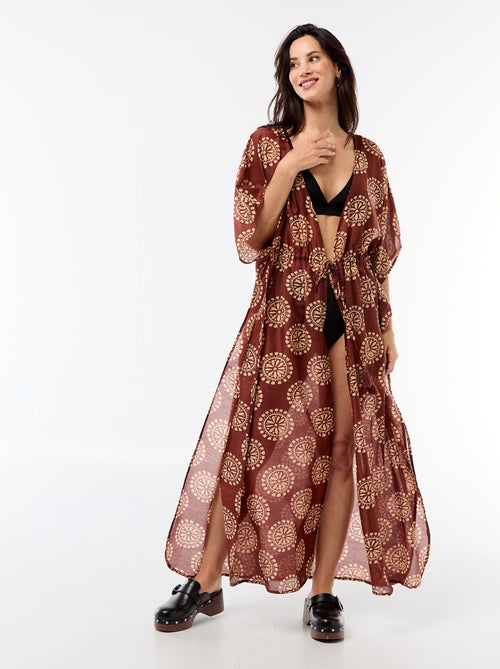 Printed Longline Beach Dress - Kiabi