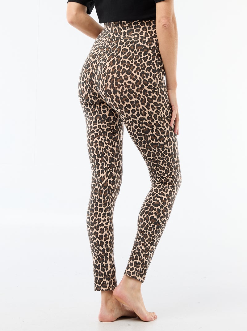 Printed Maternity Leggings Beige - Kiabi
