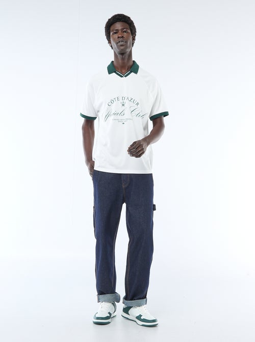 Printed Message Polo T-Shirt - Kiabi