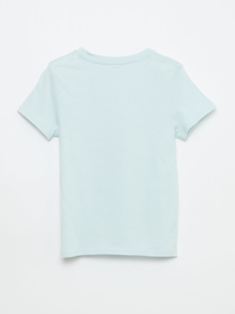 Printed Message T-Shirt Blue - Kiabi