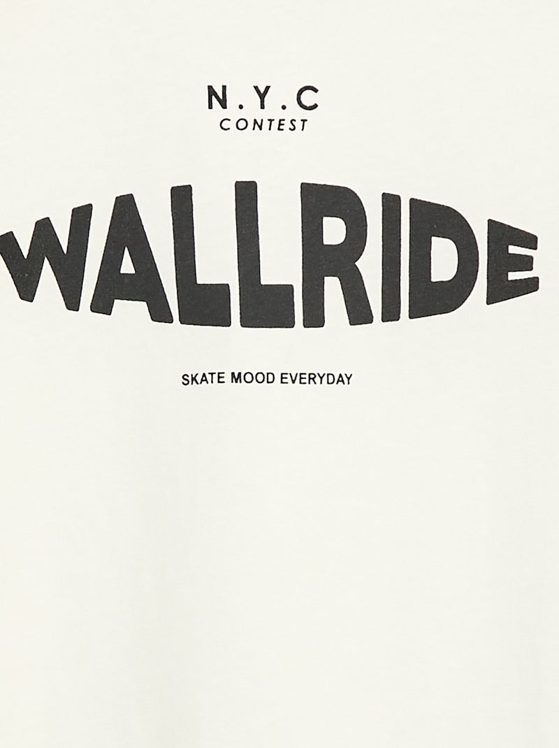 Printed Message T-Shirt White - Kiabi