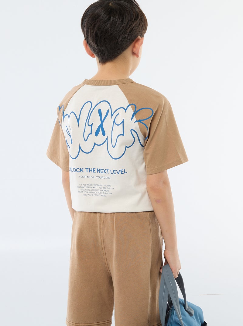 Printed Message T-shirt White - Kiabi