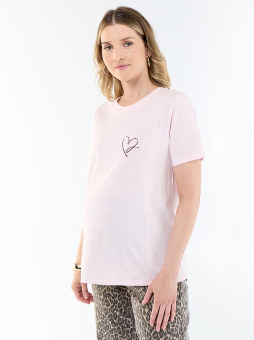 Printed Nursing T-shirt - Kiabi Printed Nursing T-shirt - Kiabi