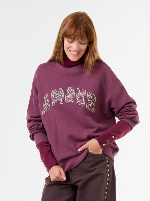 Printed oversized sweatshirt - Kiabi