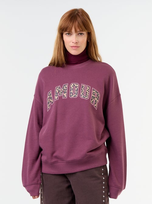 Printed oversized sweatshirt - Kiabi