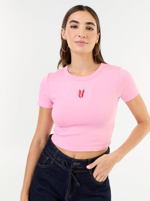 Printed Pattern Short-Sleeved T-Shirt - Kiabi