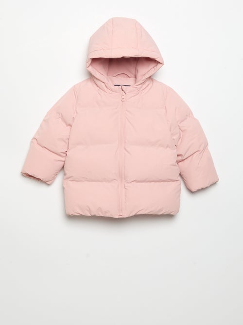 Printed Quilted Hooded Puffer Jacket - Kiabi