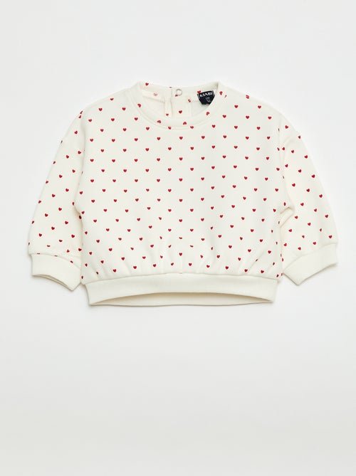 Printed Round Neck Sweatshirt - Kiabi