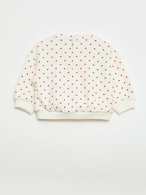 Printed Round Neck Sweatshirt - Kiabi