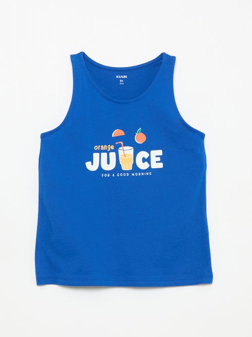Printed Round Neck Tank Top - Kiabi