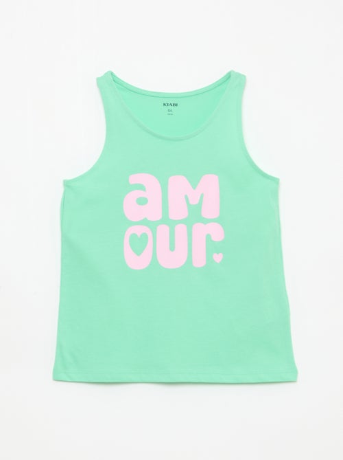 Printed Round Neck Tank Top - Kiabi