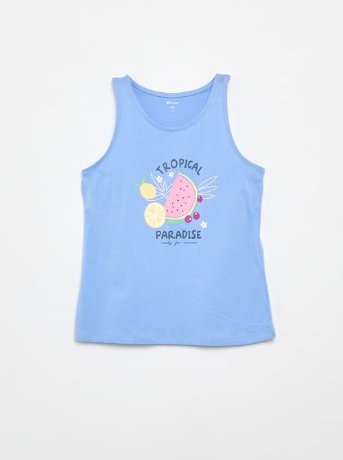 Printed Round Neck Tank Top - Kiabi
