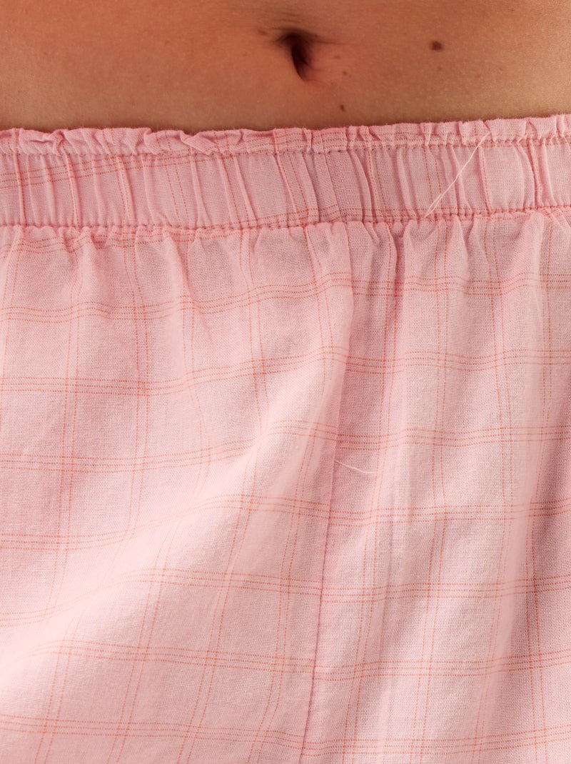 Printed Short Pajama Set - 2 Pieces Pink - Kiabi