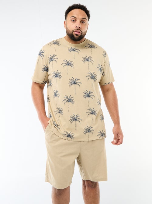 Printed Short-Sleeve Crew Neck T-Shirt - Kiabi