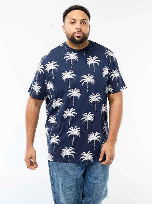 Printed Short-Sleeve Crew Neck T-Shirt - Kiabi