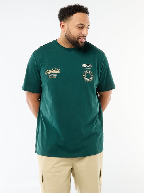 Printed Short-Sleeve Crew Neck T-Shirt - Kiabi
