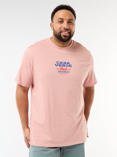Printed Short-Sleeve Crew Neck T-Shirt - Kiabi