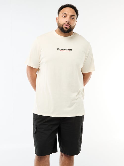 Printed Short-Sleeve Crew Neck T-Shirt - Kiabi