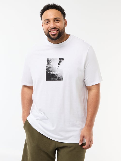 Printed Short-Sleeve Crew Neck T-Shirt - Kiabi