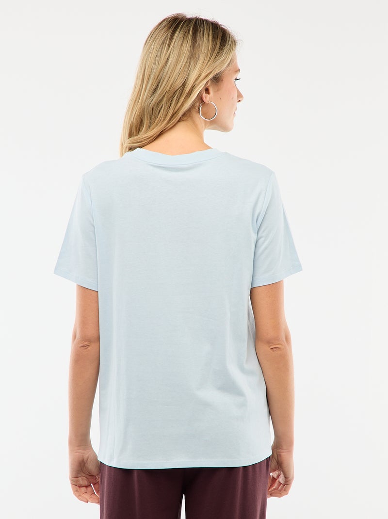Printed Short-Sleeve Nursing Tee Blue - Kiabi