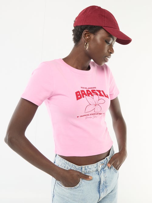 Printed Short-Sleeve T-Shirt with Design - Kiabi