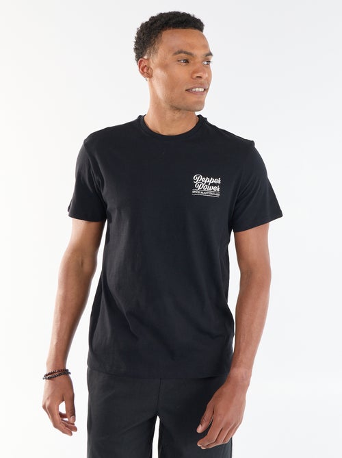 Printed Short-Sleeve T-Shirt with Front and Back Design - Kiabi