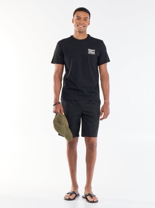 Printed Short-Sleeve T-Shirt with Front and Back Design - Kiabi