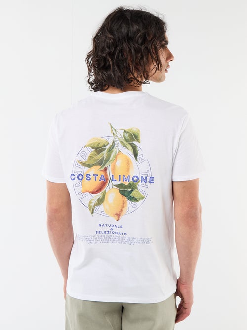 Printed Short-Sleeve T-Shirt with Front and Back Design - Kiabi