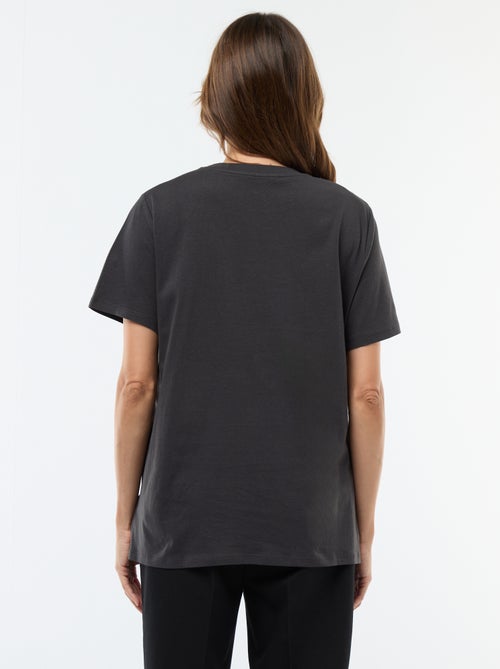 Printed Short-Sleeved Nursing T-Shirt - Kiabi