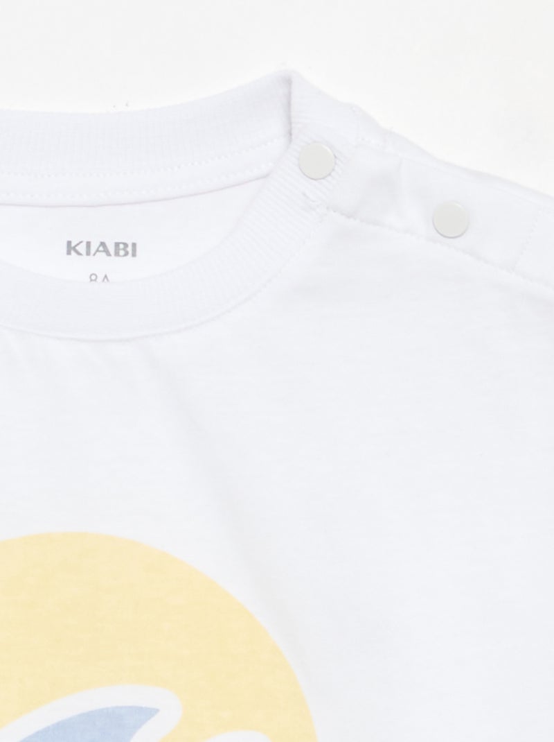 Printed Short-Sleeved T-Shirt - Easy-to-Wear Collection White - Kiabi