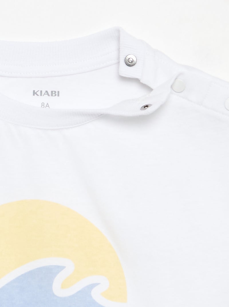 Printed Short-Sleeved T-Shirt - Easy-to-Wear Collection White - Kiabi