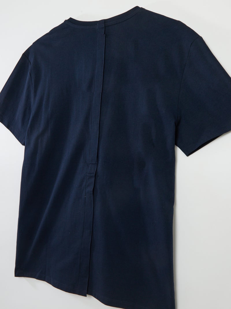 Printed Short-Sleeved T-Shirt - Easy-Wear Collection Blue - Kiabi