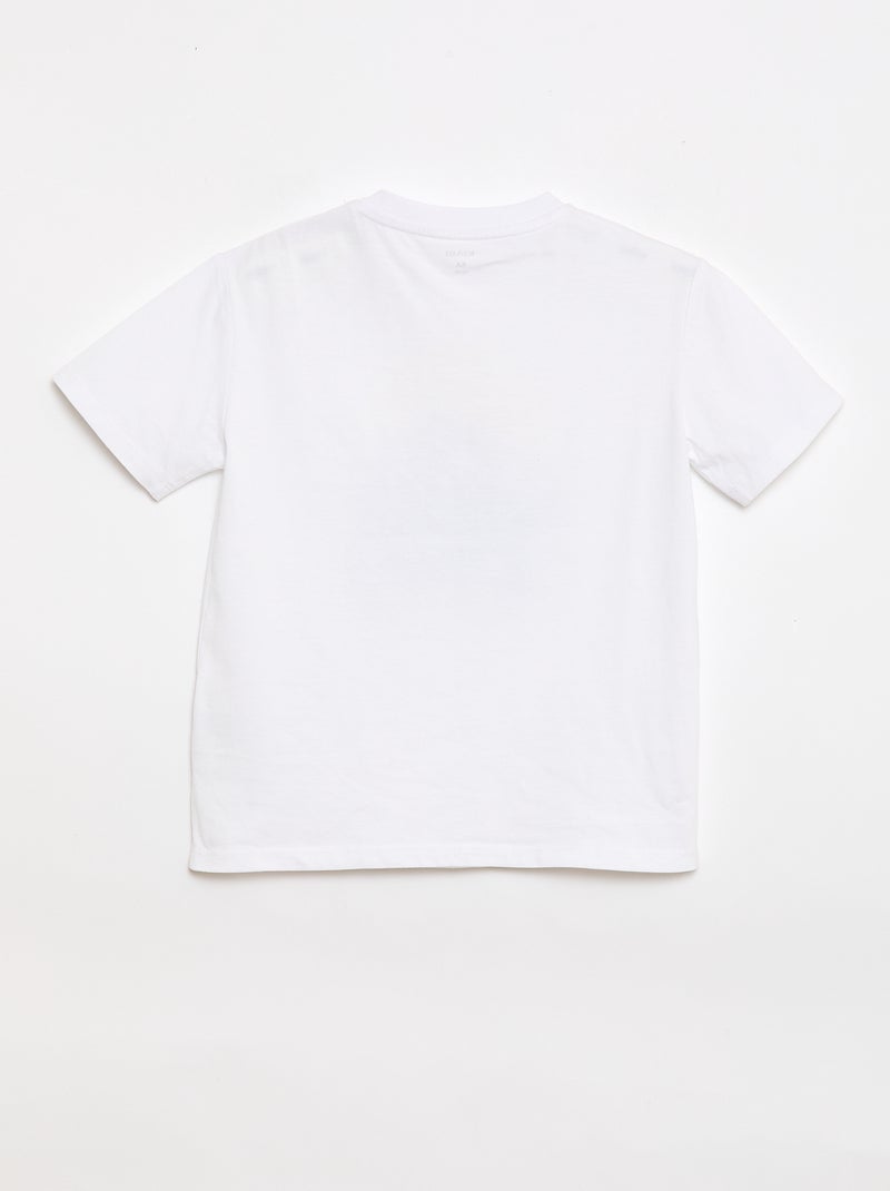 Printed Short-Sleeved T-Shirt - Easy-Wear Collection White - Kiabi